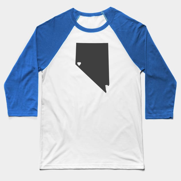 Nevada Love Baseball T-Shirt by juniperandspruce